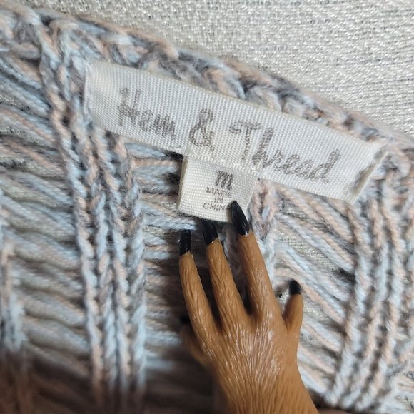 Hem & Thread Open Knit Multi-Colored Sweater - Picture 8 of 11